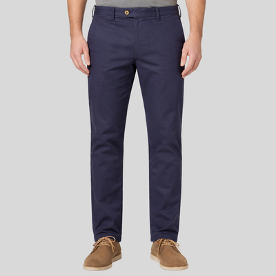 Navy performance stretch chinos